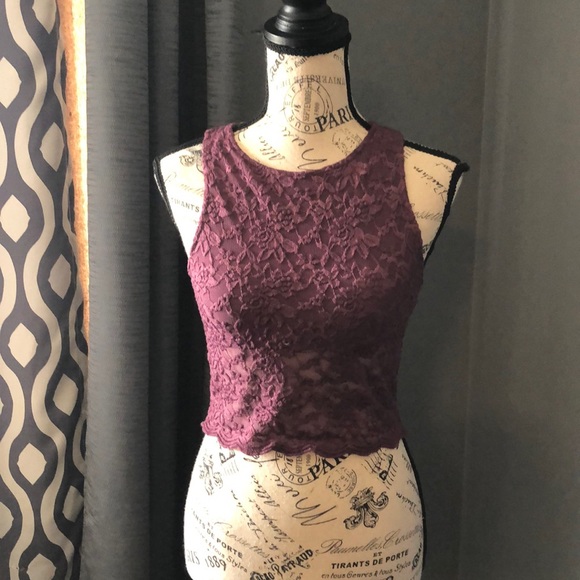 Free People Tops - Free people intimately laced crop tank top small